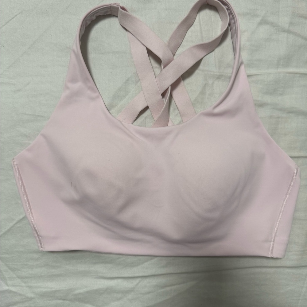 Women's Light Pink Crisscross Sports Bra